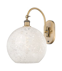 Ballston Sconce White Mouchette Glass Steel
