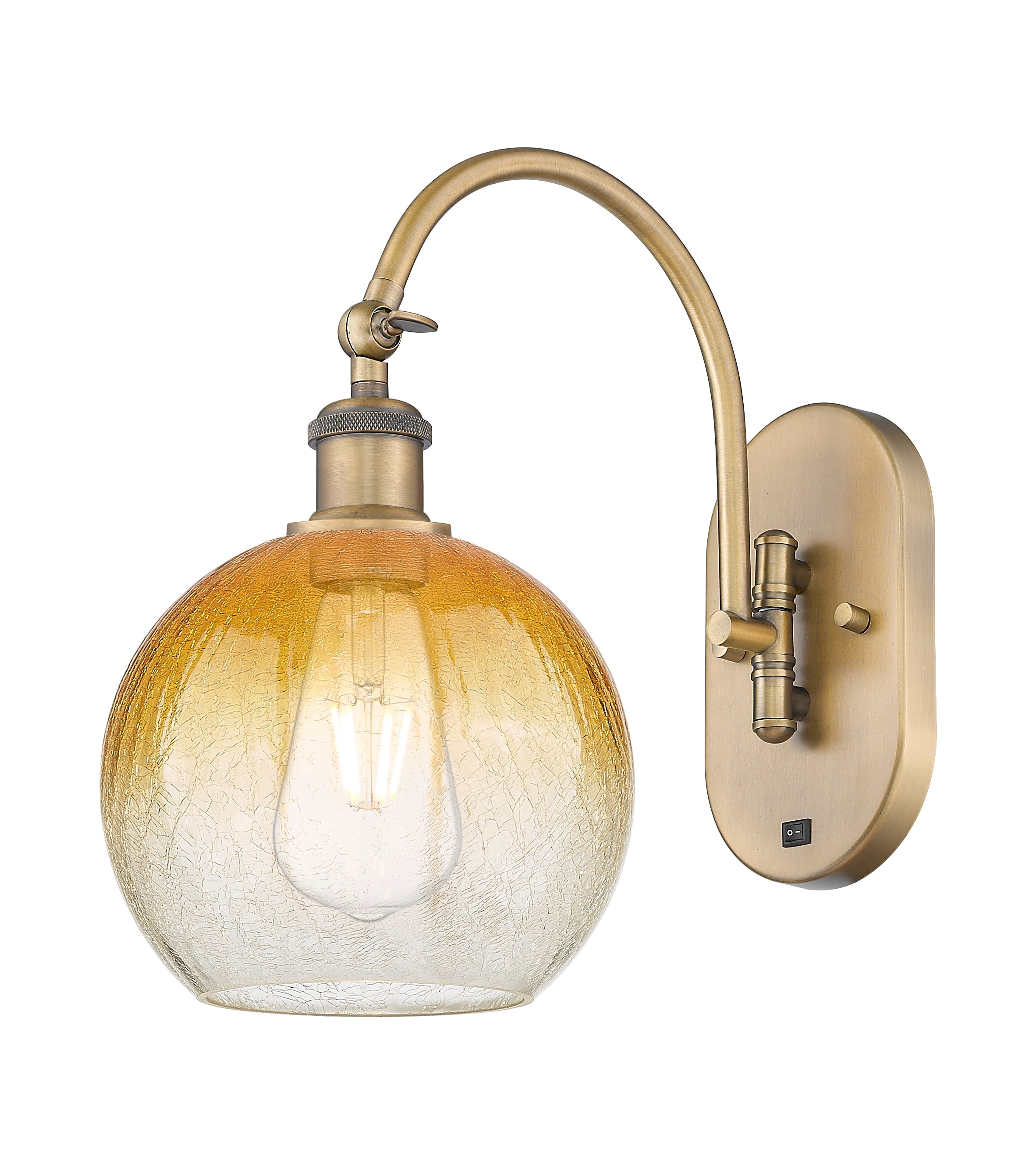 Ballston Sconce Cast Brass Glass 16 Inch