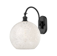 Ballston Sconce White Mouchette Glass Steel