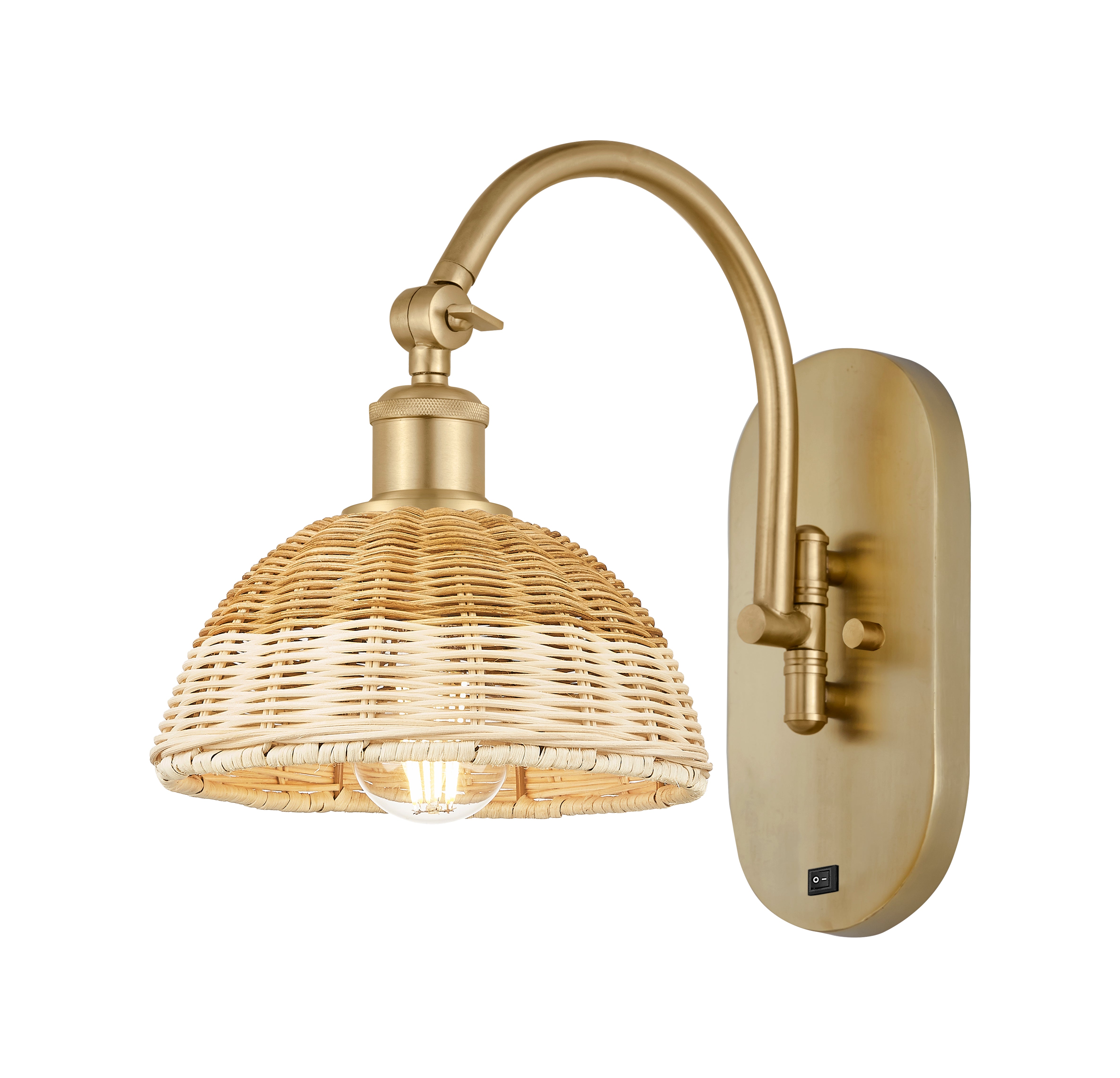 Ballston Sconce Cast Brass Steel Glass
