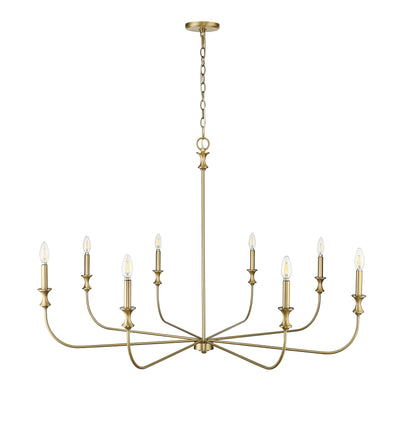 31.75'' Savanne Vintage Brass 8 Light Chandelier