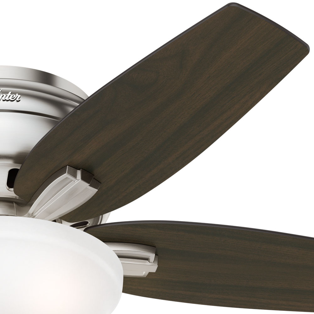 42 inch Newsome Brushed Nickel Low Profile Ceiling Fan with LED Light Kit and Pull Chain