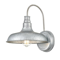 13-inch Milltown Galvanized 1-Light Outdoor Wall Sconce