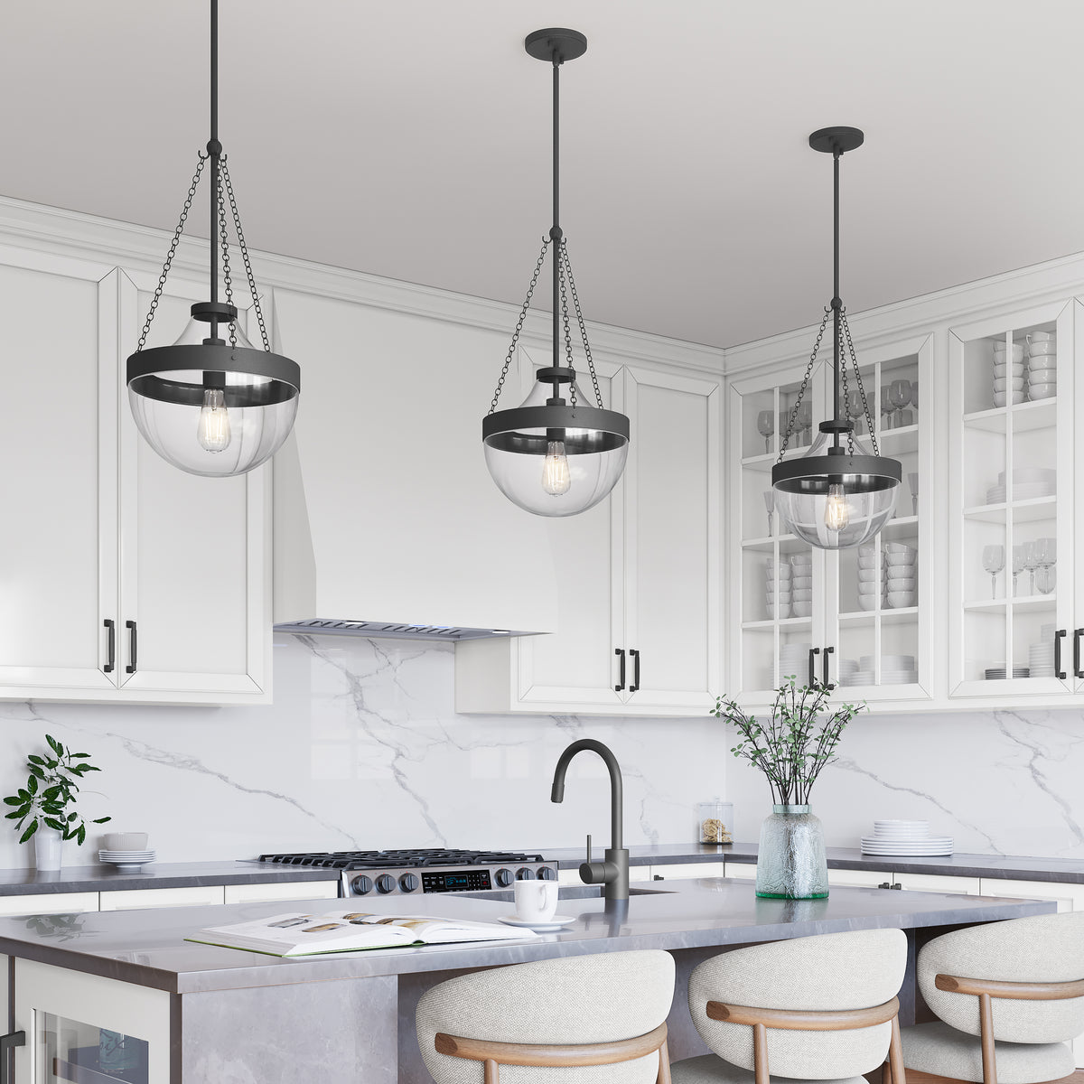 23.5'' Clarra Matte Black 1 Light Pendant