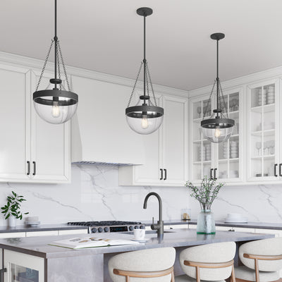 23.5'' Clarra Matte Black 1 Light Pendant