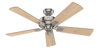 52 inch Crestfield Brushed Nickel Ceiling Fan with LED Light Kit and Pull Chain