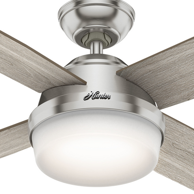 52 inch Dempsey Brushed Nickel LED Ceiling Fan With Handheld Remote