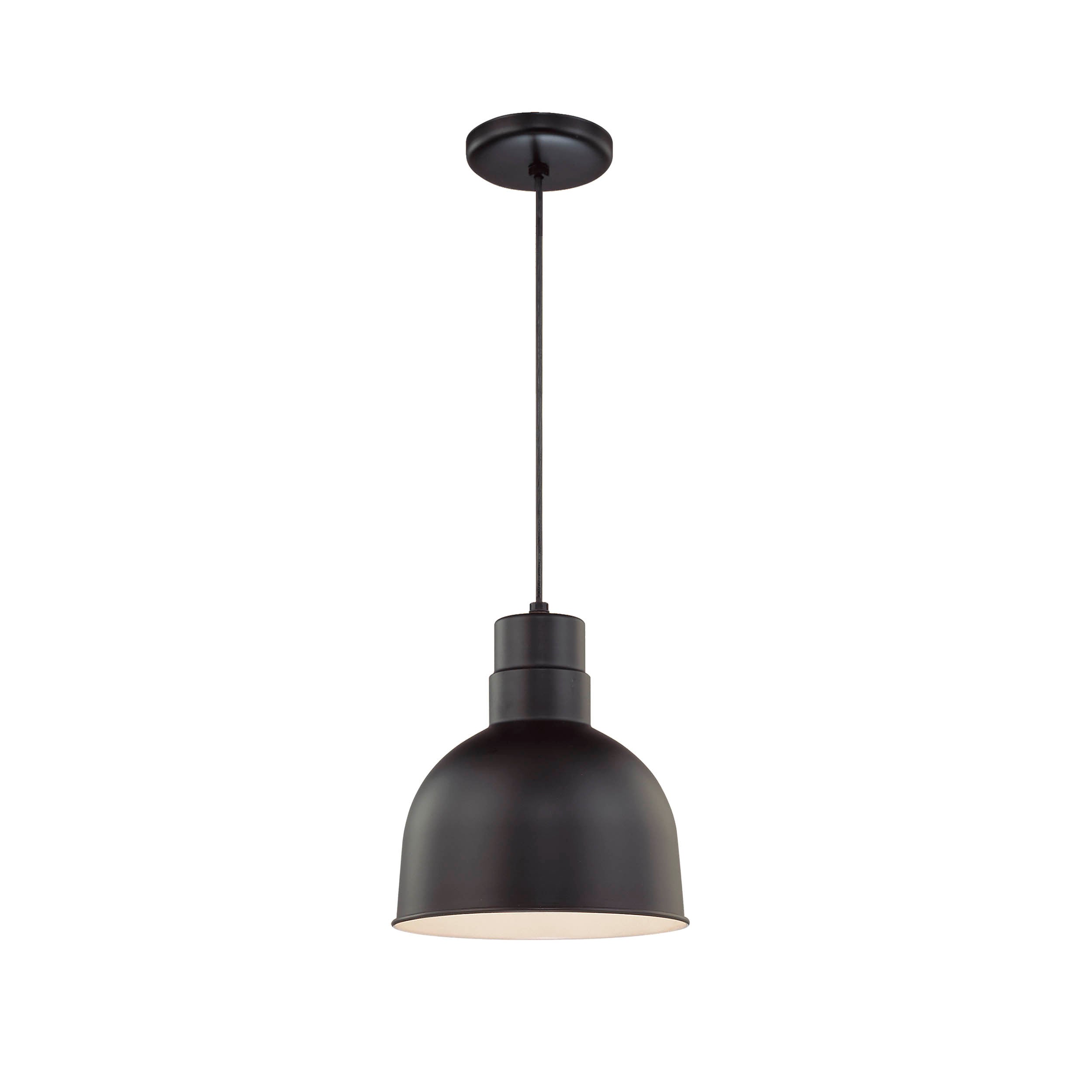 10.25'' R Series Satin Black 1 Light Pendant