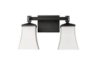 15'' Sonorra Matte Black 2 Light Bath Vanity