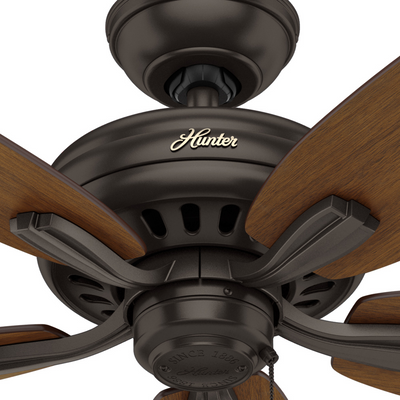 52 inch Newsome Premier Bronze Damp Rated Ceiling Fan and Pull Chain