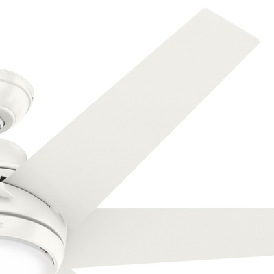 52 inch Sotto Fresh White Ceiling Fan with LED Light Kit and Handheld Remote
