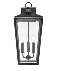 10.25'' Brooks Powder Coated Black 3 Light Wall Sconce