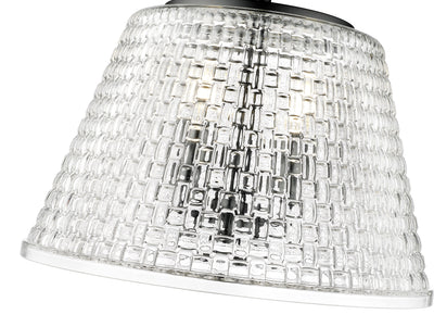 13.5'' Saben Matte Black 3 Light Semi-Flush Mount