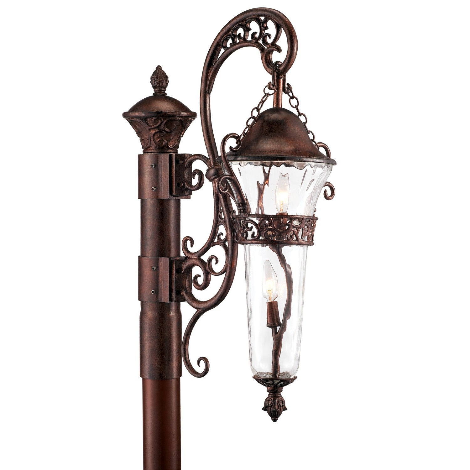 37'' Anastasia 2 Light Burnished Bronze Outdoor Wall Lantern