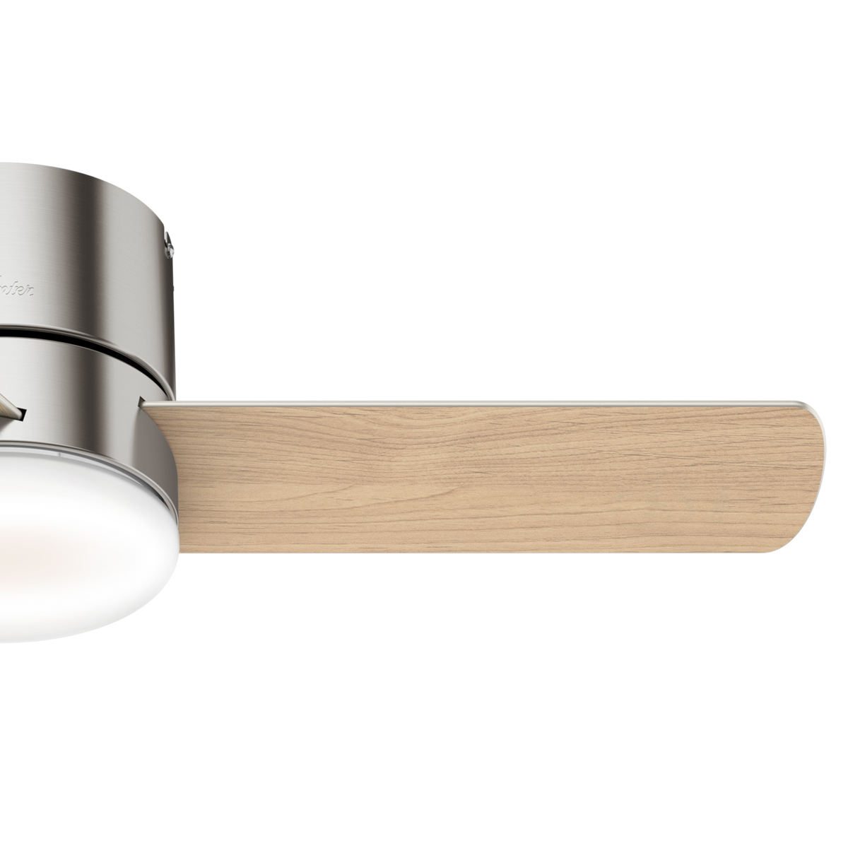 44 inch Minimus Brushed Nickel Low Profile Ceiling Fan with LED Light Kit and Handheld Remote