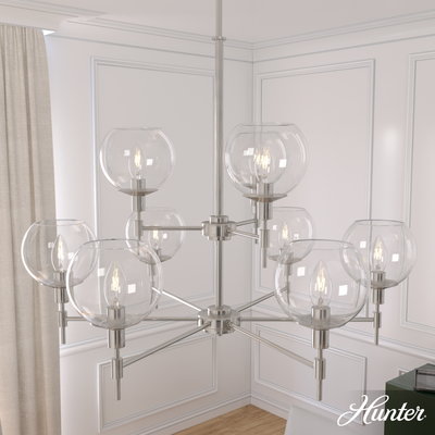 Devon Park 14.5-inch 3-light Onyx Bengal Round Pendant Cluster with Clear Glass
