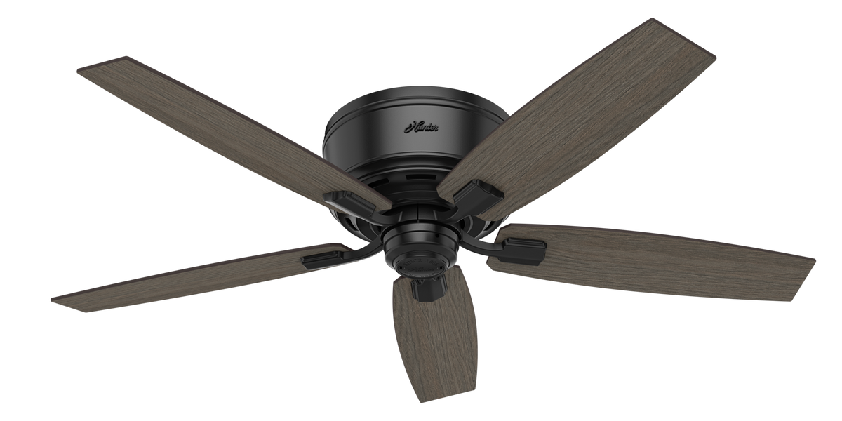 52 inch Bennett Matte Black Low Profile Ceiling Fan with LED Light Kit and Handheld Remote