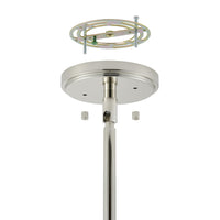 Helena 32-inch 6-light Polished Nickel Chandelier with Clear Acrylic Shades
