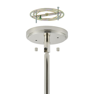 Helena 32-inch 6-light Polished Nickel Chandelier with Clear Acrylic Shades