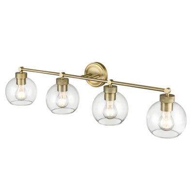 35'' Jonatan Vintage Brass 4 Light Bath Vanity