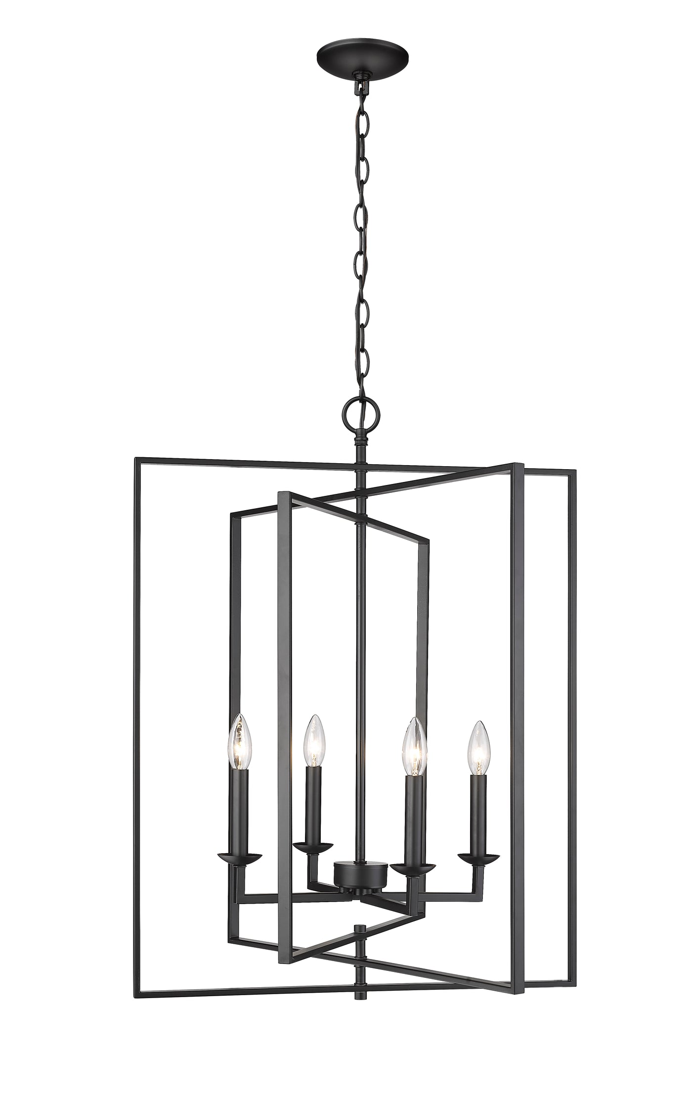 30.75'' Nellis Matte Black 4 Light Pendant