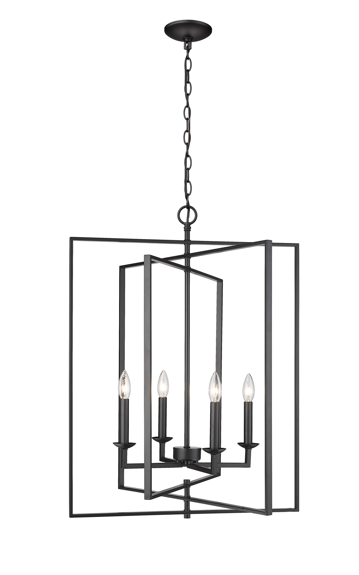 30.75'' Nellis Matte Black 4 Light Pendant