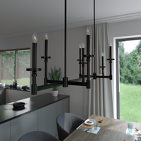 Briargrove 51.25-inch 7-light Matte Black Linear Chandelier