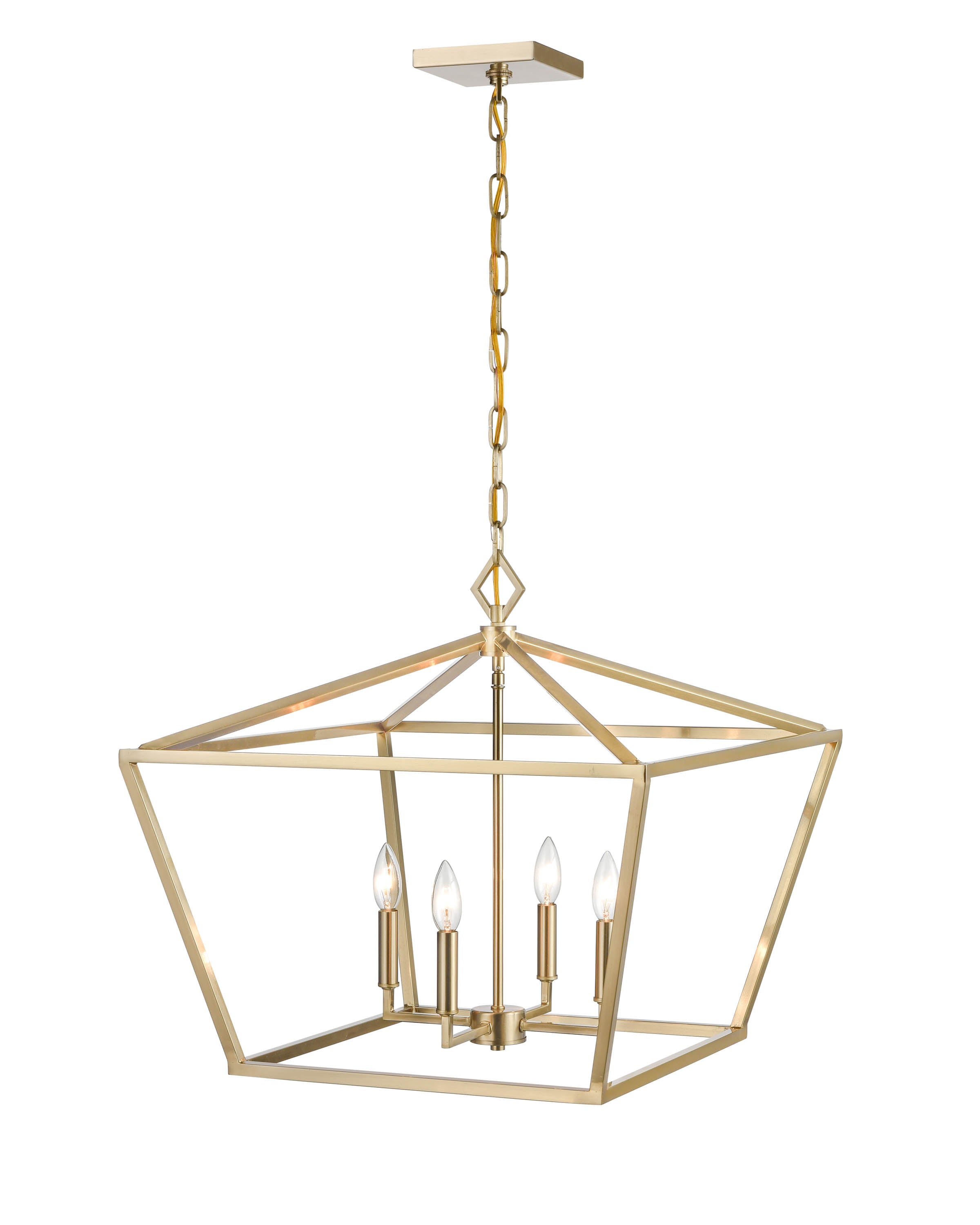 21'' Corona Modern Gold 4 Light Pendant