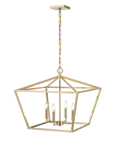 21'' Corona Modern Gold 4 Light Pendant