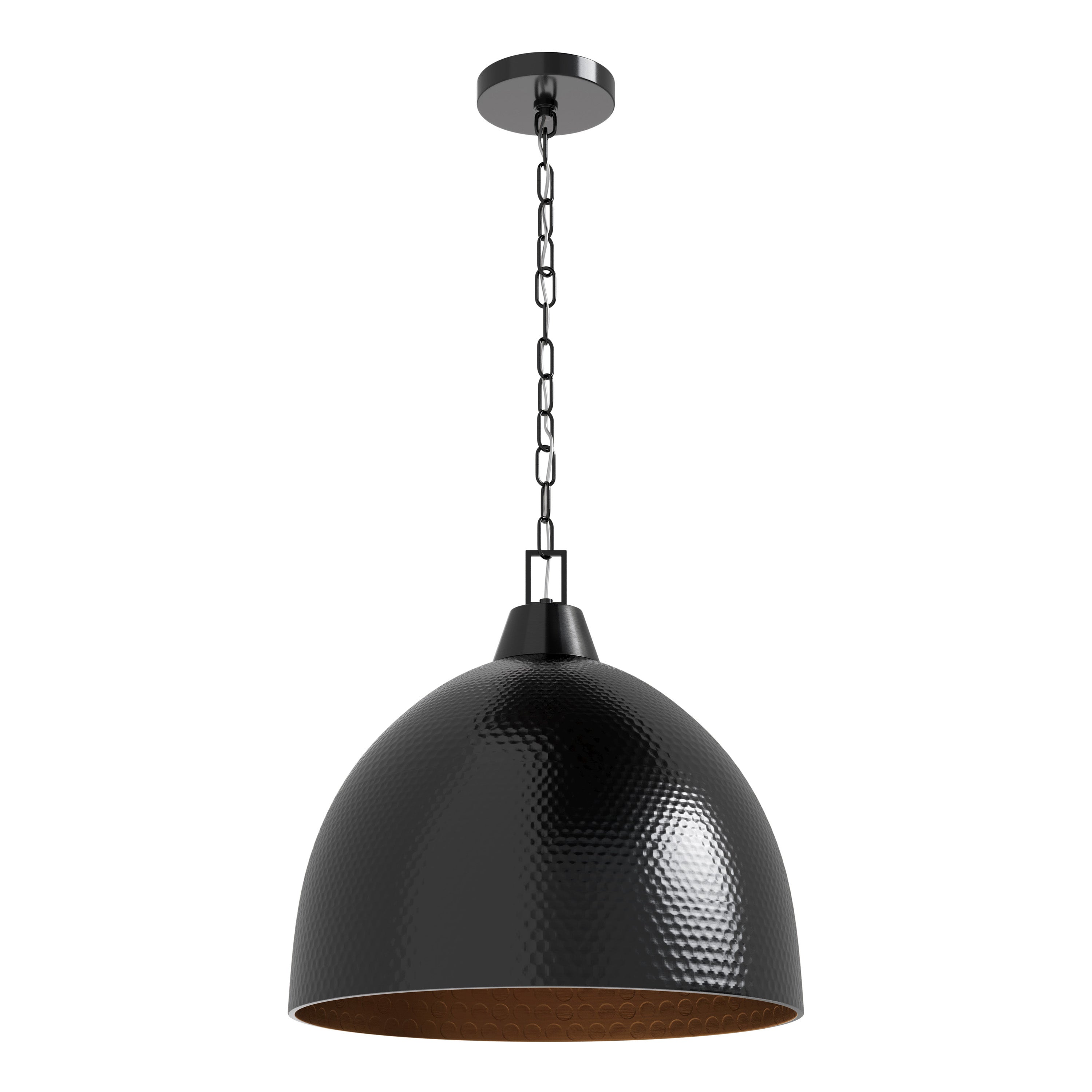 17'' Arrco Black Stainless Steel 3 Light Pendant