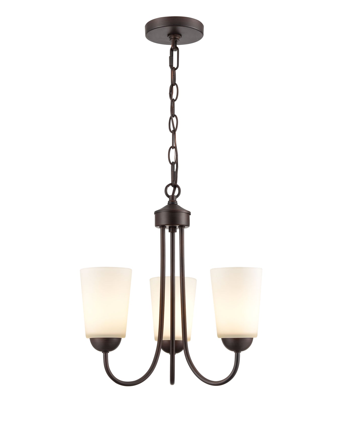 15.5'' Ivey Lake Rubbed Bronze 3 Light Chandelier