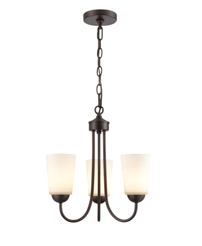 15.5'' Ivey Lake Rubbed Bronze 3 Light Chandelier