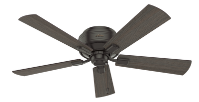52 inch Crestfield Noble Bronze Low Profile Ceiling Fan with LED Light Kit and Pull Chain