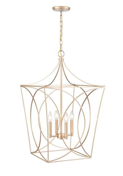 30.5'' Tracy Painted Modern Gold 4 Light Pendant