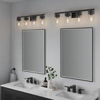 30.25'' Lunden Matte Black 4 Light Bath Vanity