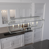 Laurel Ridge 42-inch 6-light Brushed Nickel Linear Chandelier