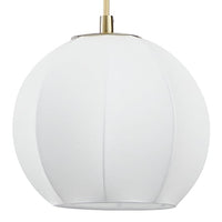 Bryony 48-inch 6-light Brushed Gold Chandelier with White Synthetic Silk Shades