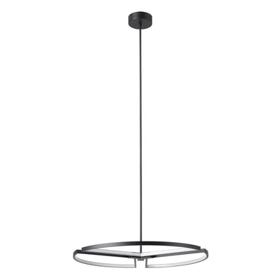 Alfie 30-inch 3-light Textured Black 3CCT LED Chandelier