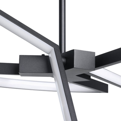 Alfie 30-inch 3-light Textured Black 3CCT LED Chandelier
