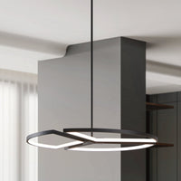 Alfie 30-inch 3-light Textured Black 3CCT LED Chandelier