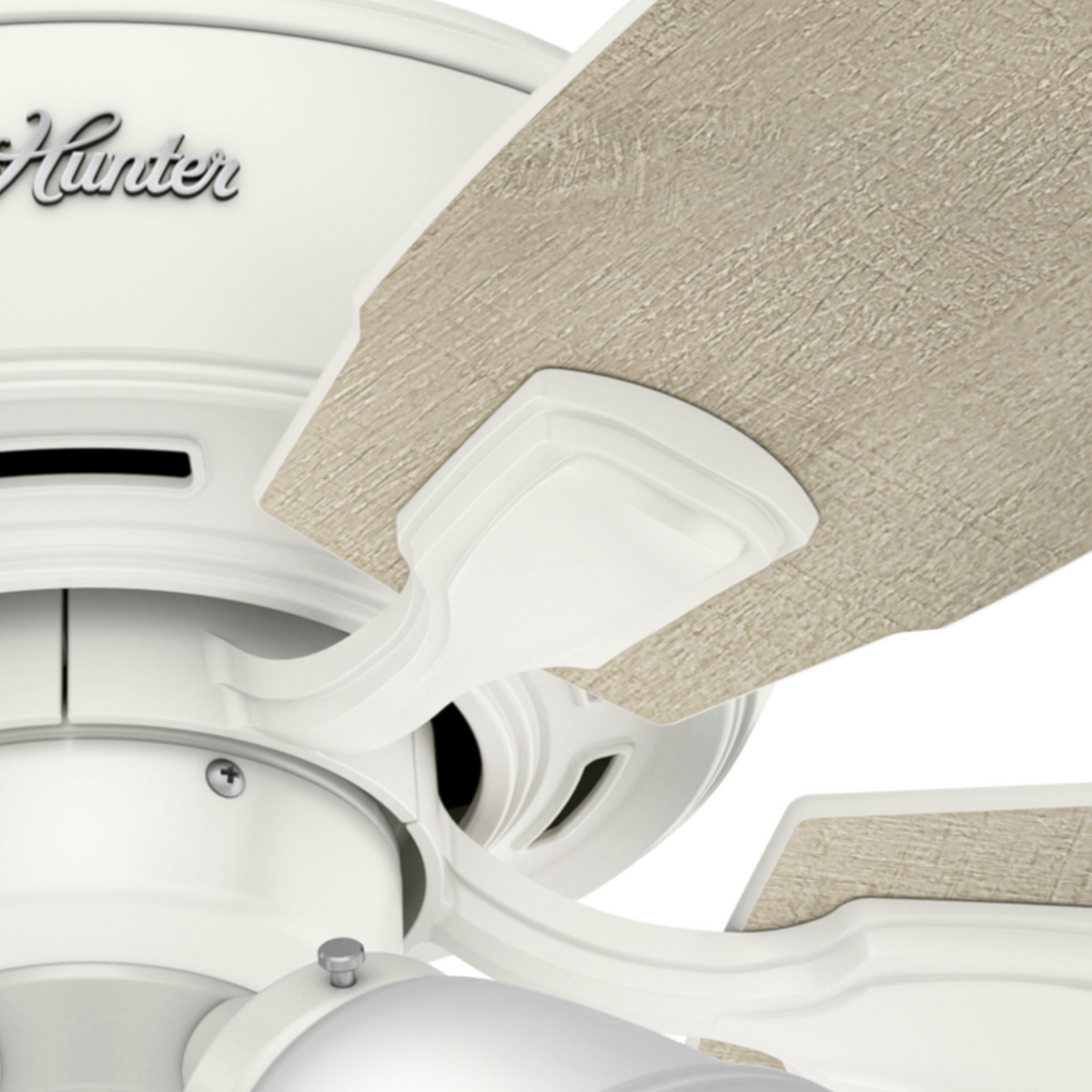 52 inch Amberlin Fresh White Ceiling Fan with LED Light Kit and Pull Chain