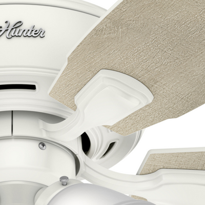 52 inch Amberlin Fresh White Ceiling Fan with LED Light Kit and Pull Chain