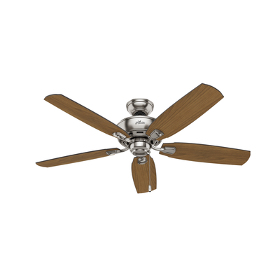 52 inch Amberlin Brushed Nickel Ceiling Fan with LED Light Kit and Pull Chain