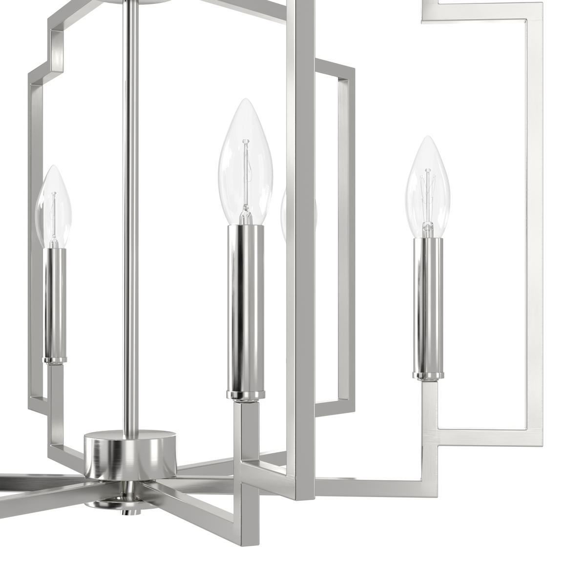 Zoanne 24-inch 6-light Brushed Nickel Lantern Chandelier