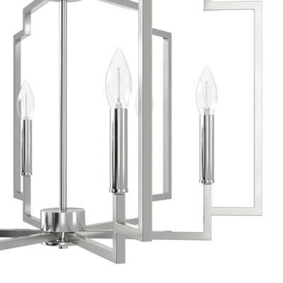 Zoanne 24-inch 6-light Brushed Nickel Lantern Chandelier