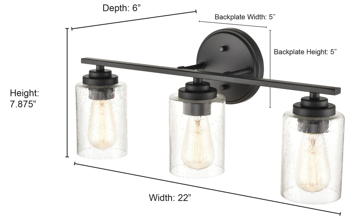 22'' Moven Chrome 3 Light Bath Vanity