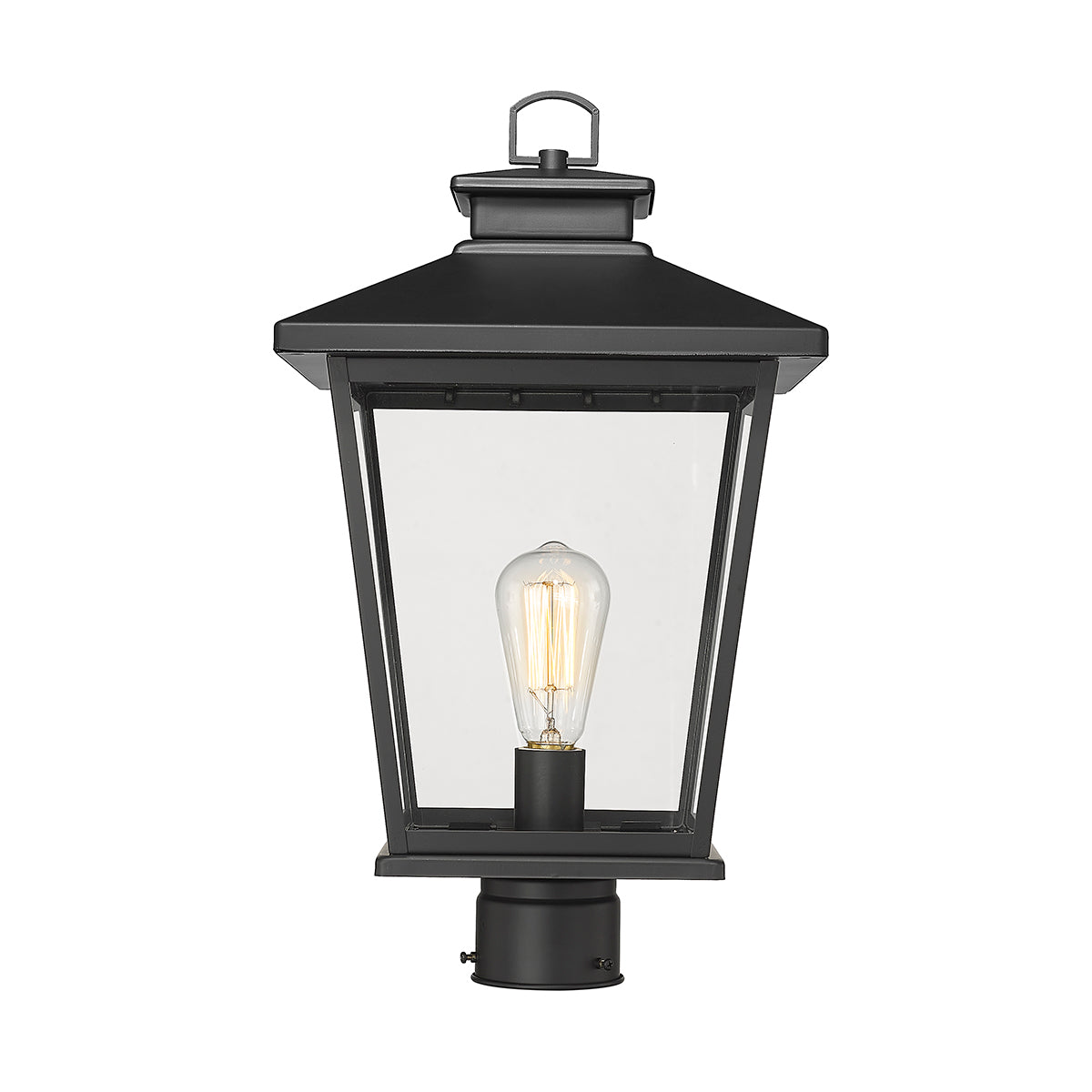 19.5'' Bellmon Powder Coated Black 1 Light Post Lantern
