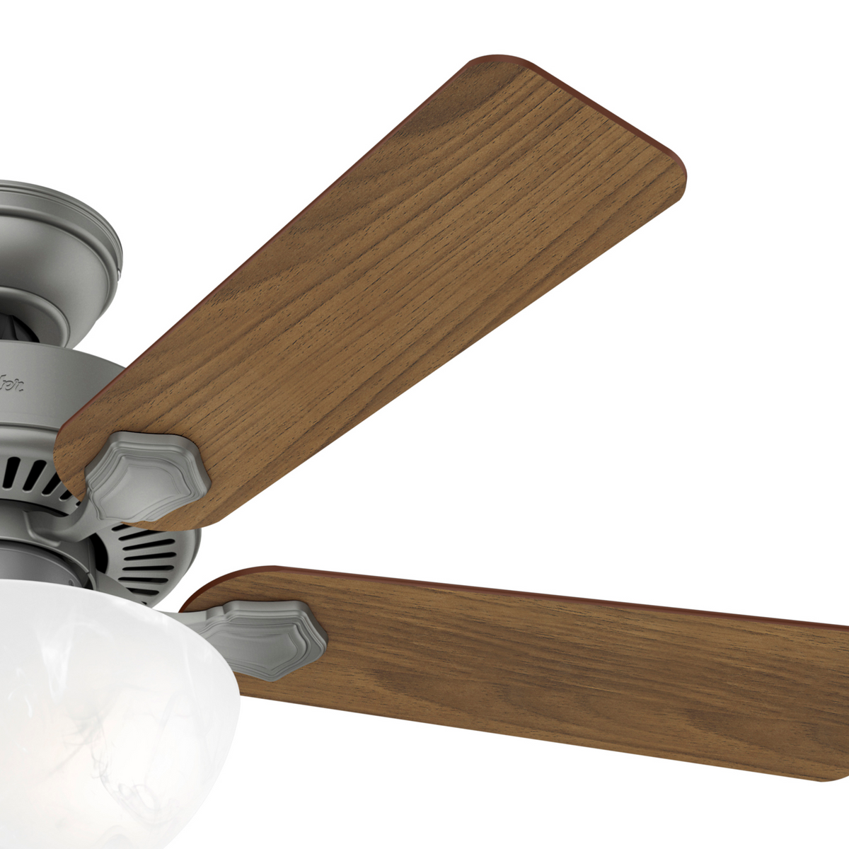 44 inch Swanson Matte Silver Ceiling Fan with LED Light Kit and Pull Chain