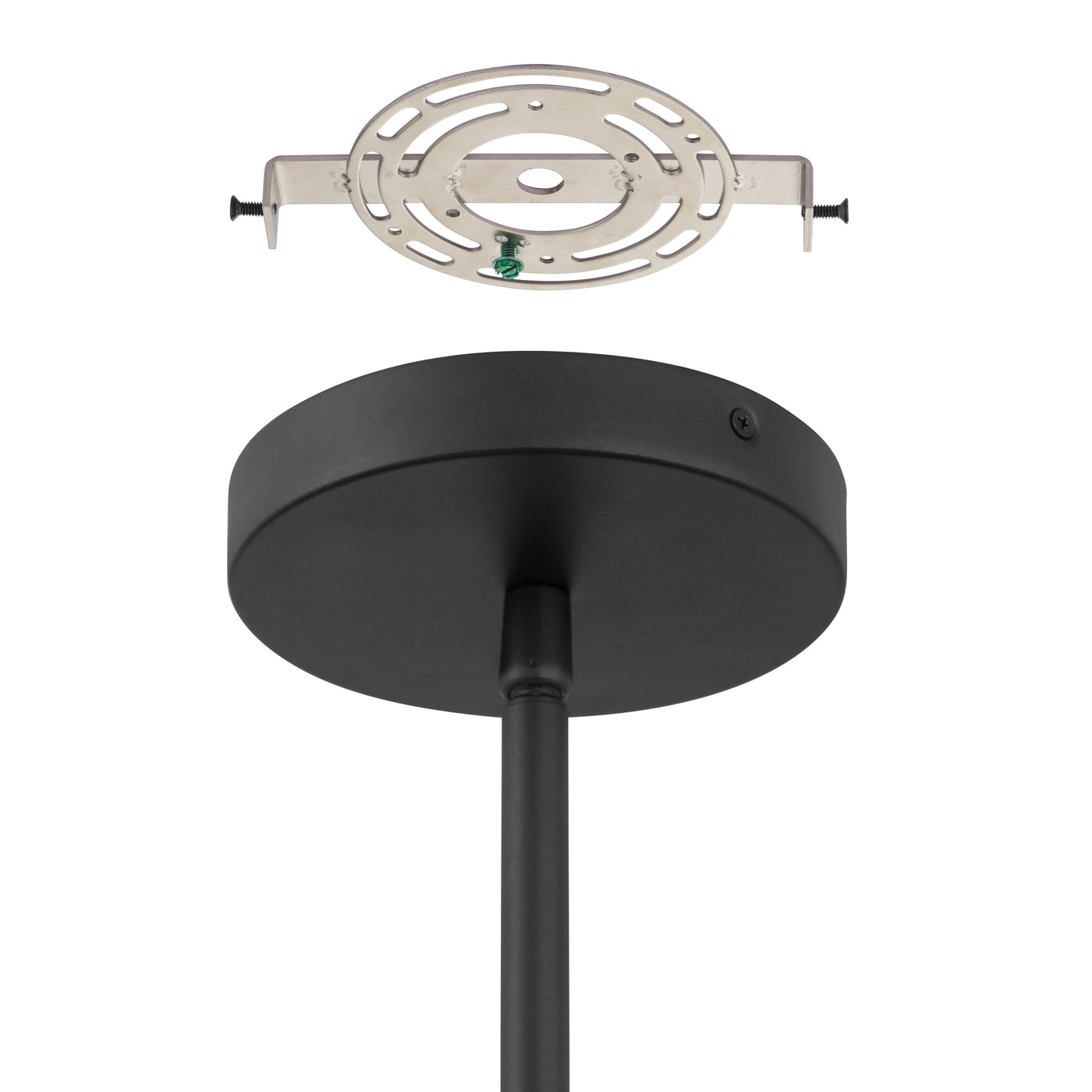 Courtney 12-inch Textured Black 5CCT LED Convertible Pendant with Clear Water Glass