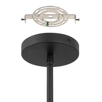 Courtney 12-inch Textured Black 5CCT LED Convertible Pendant with Clear Water Glass
